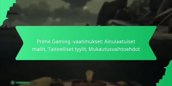 Prime Gaming -vaatimukset: Ainulaatuiset mallit, Taiteelliset tyylit, Mukautusvaihtoehdot