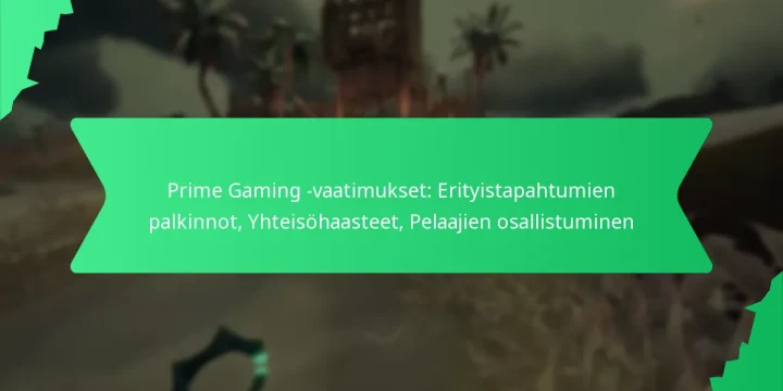 Prime Gaming -vaatimukset: Erityistapahtumien palkinnot, Yhteisöhaasteet, Pelaajien osallistuminen