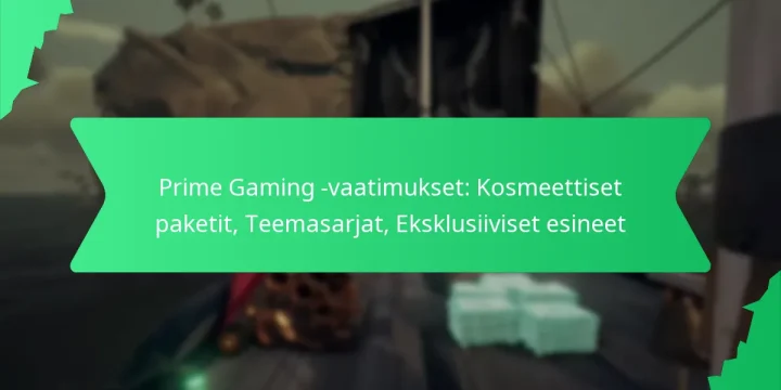 Prime Gaming -vaatimukset: Kosmeettiset paketit, Teemasarjat, Eksklusiiviset esineet