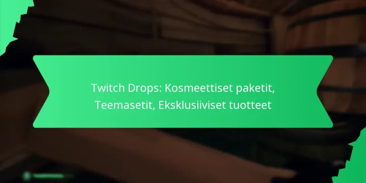 Twitch Drops: Kosmeettiset paketit, Teemasetit, Eksklusiiviset tuotteet
