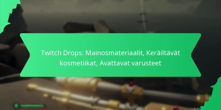 Twitch Drops: Mainosmateriaalit, Keräiltävät kosmetiikat, Avattavat varusteet