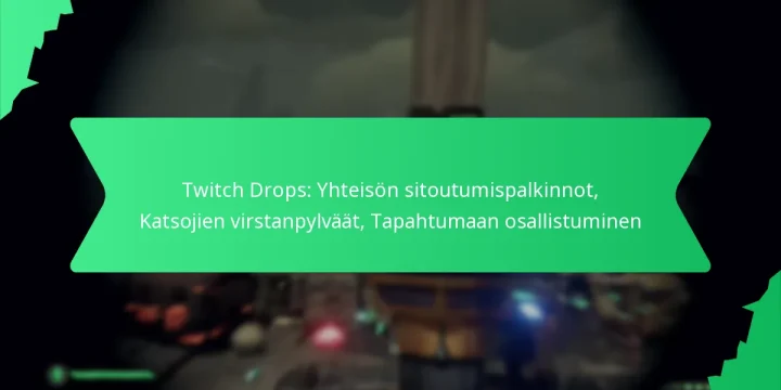 Twitch Drops: Yhteisön sitoutumispalkinnot, Katsojien virstanpylväät, Tapahtumaan osallistuminen