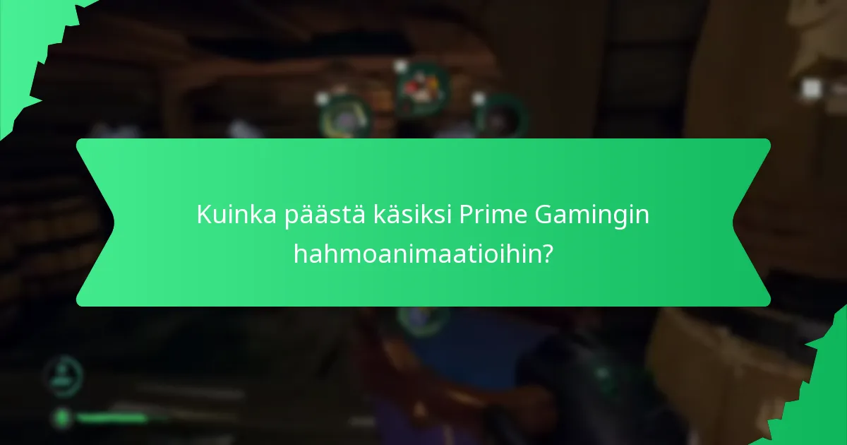 Mitkä hahmoanimaatiot ovat saatavilla Prime Gamingin kautta?