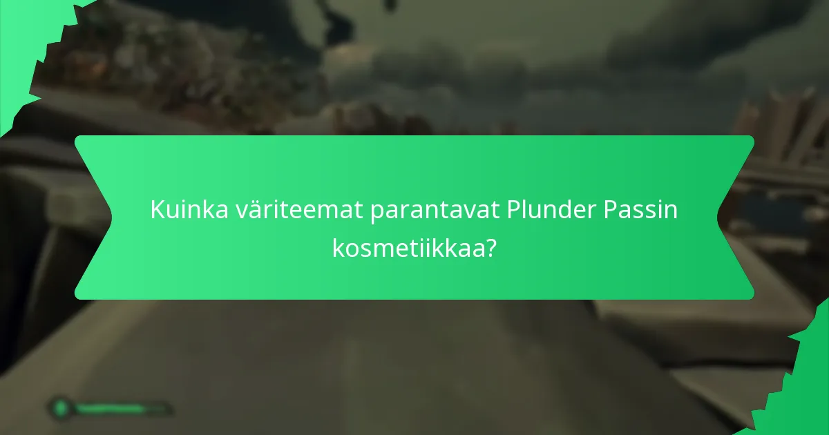 Mitkä muotoiluelementit määrittävät Plunder Passin kosmetiikan?
