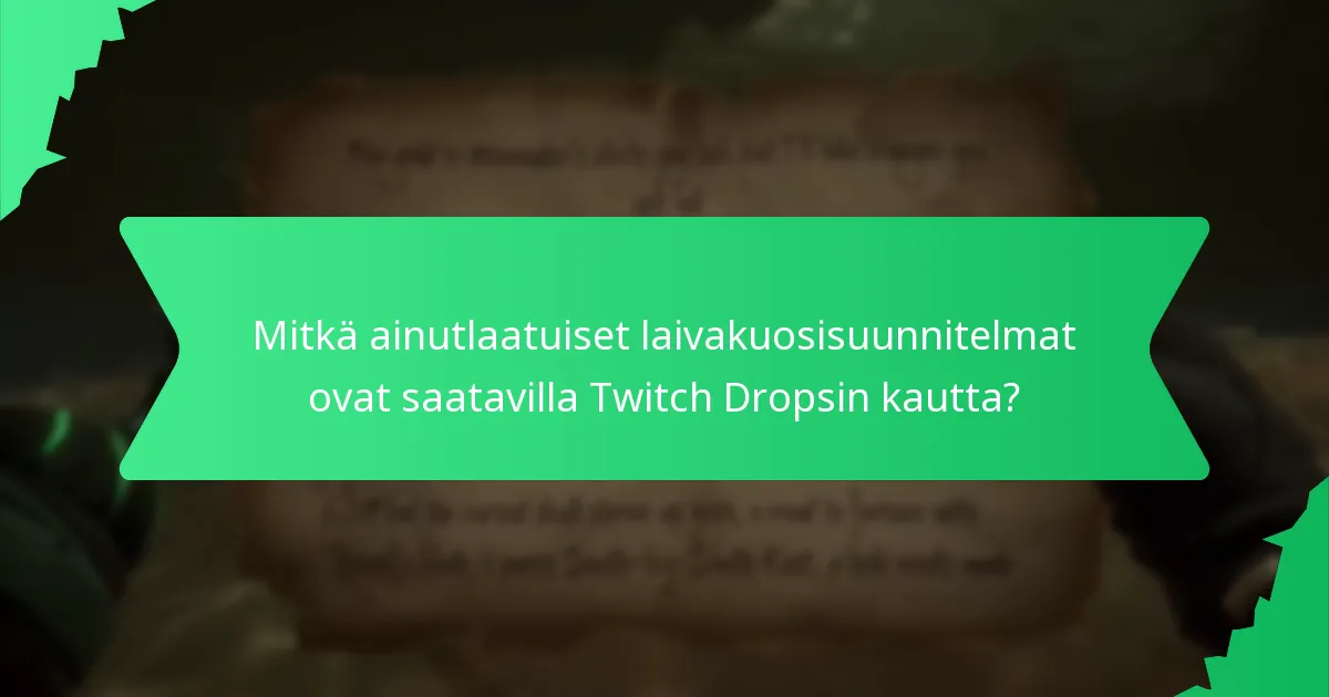 Mitkä erityiset aseiden suunnitelmat pelaajat voivat ansaita Twitch Dropsista?
