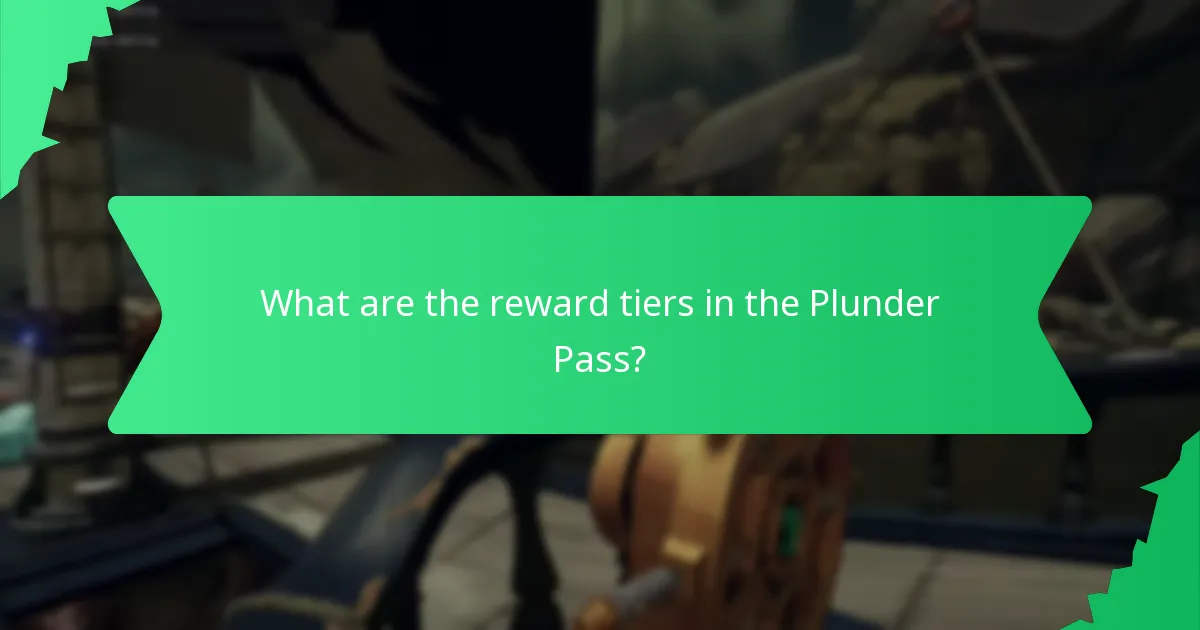 What are the reward tiers in the Plunder Pass?
